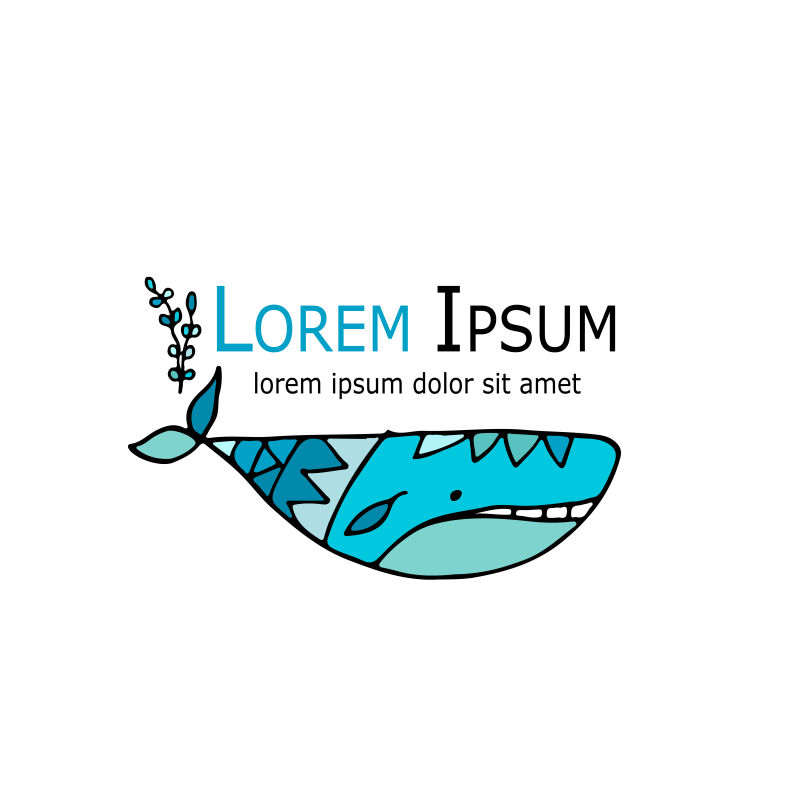 矢量的鲸鱼标志