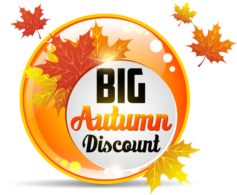 矢量的秋季销售标志