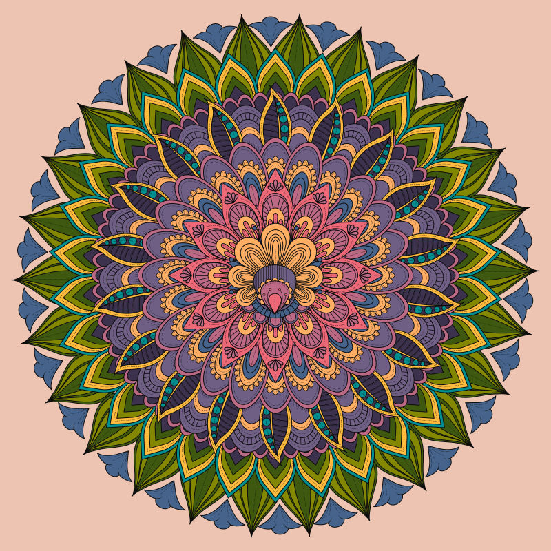 矢量的曼荼罗装饰背景