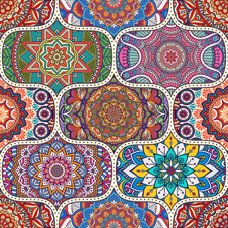 矢量的抽象花卉背景设计