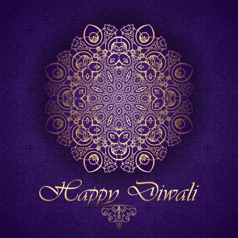 矢量排灯节艺术插图