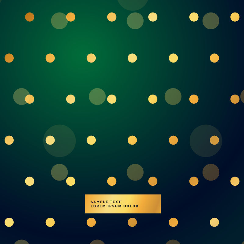 矢量美丽的绿色背景与圆点