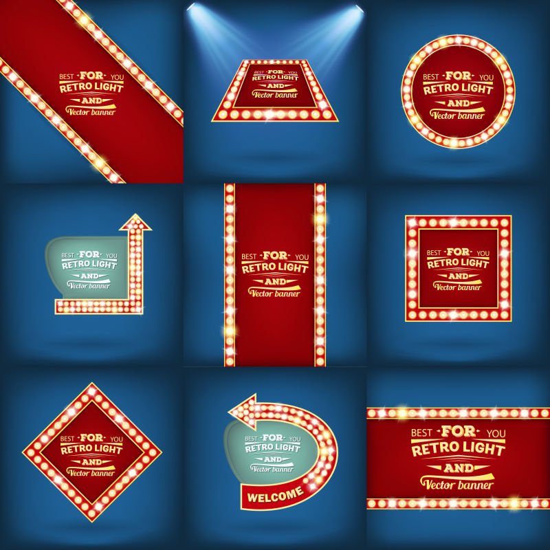 创意矢量现代化商业横幅设计