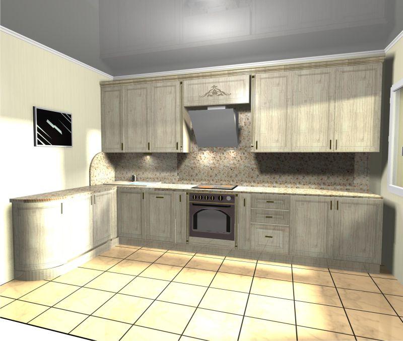 米色木制厨房的古典风格