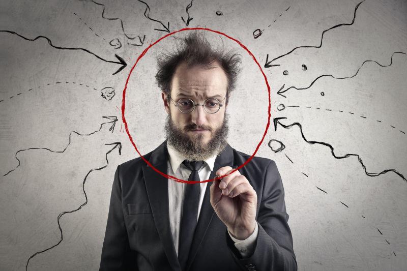 商人奇怪的发型