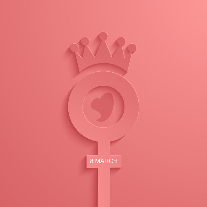 女性标志与王冠