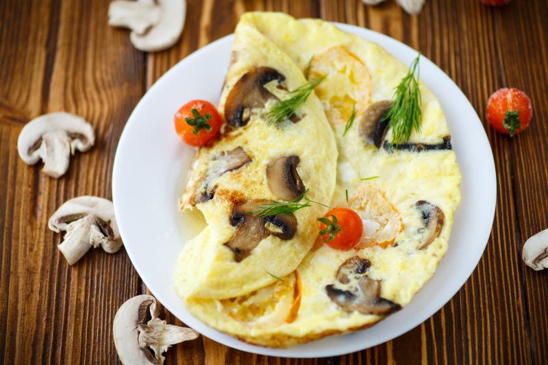 蘑菇和西红柿炒鸡蛋