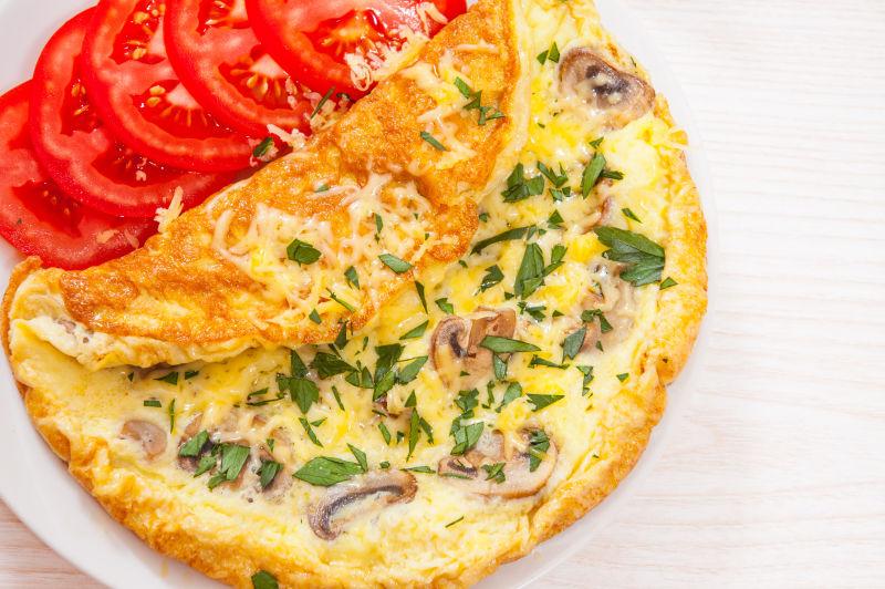 香菇芝士煎蛋卷