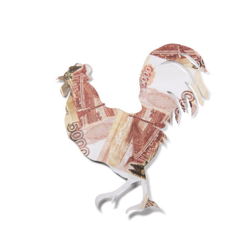 逼真的公鸡折纸