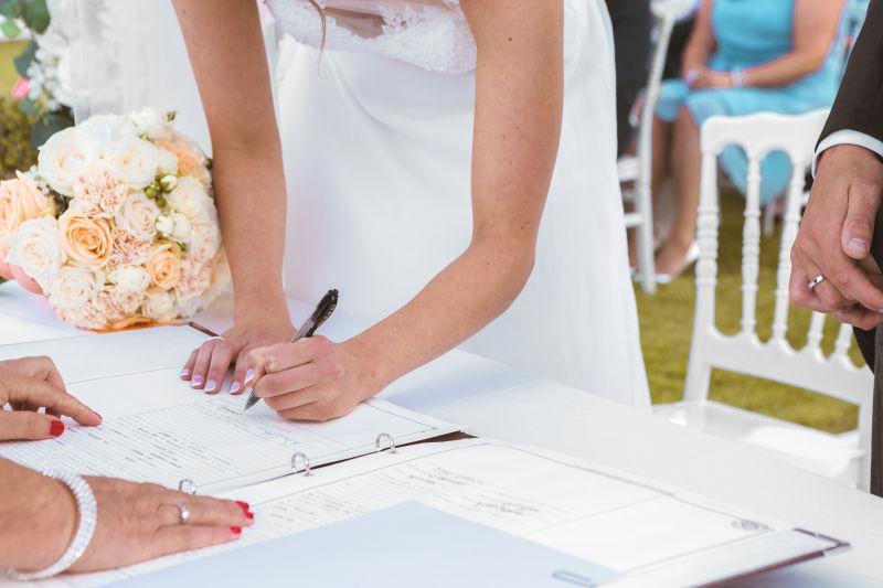 婚礼签字