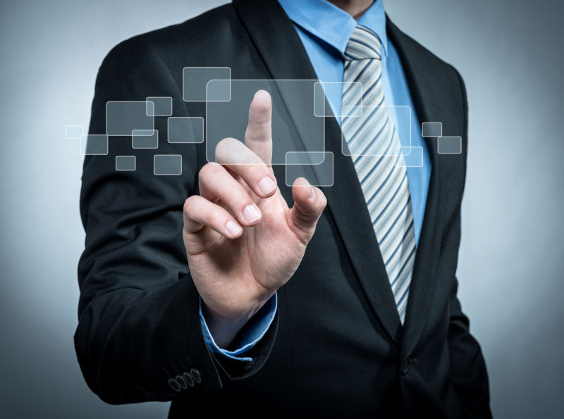 设置多触屏的商人