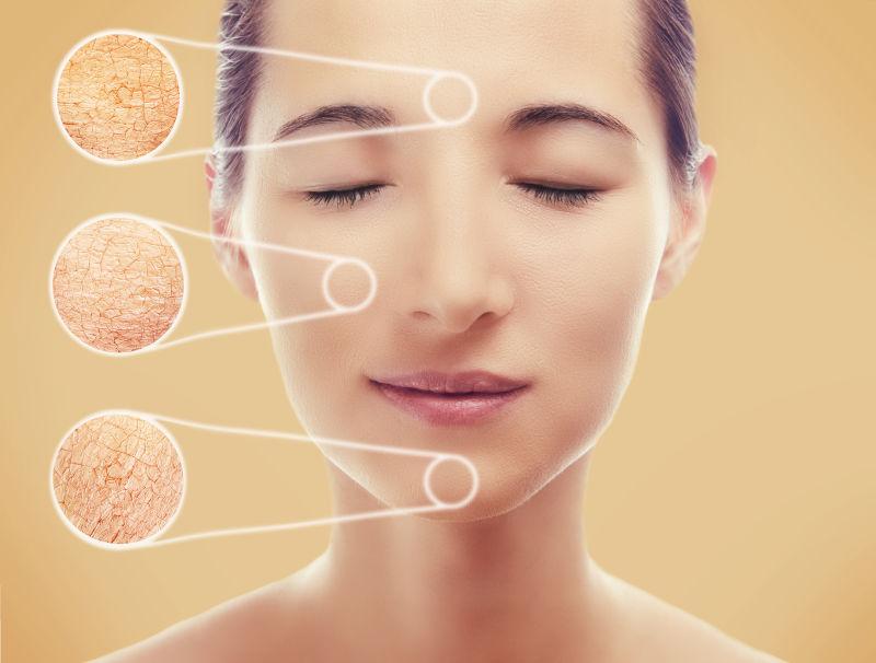 术后皮肤光滑的女性肖像