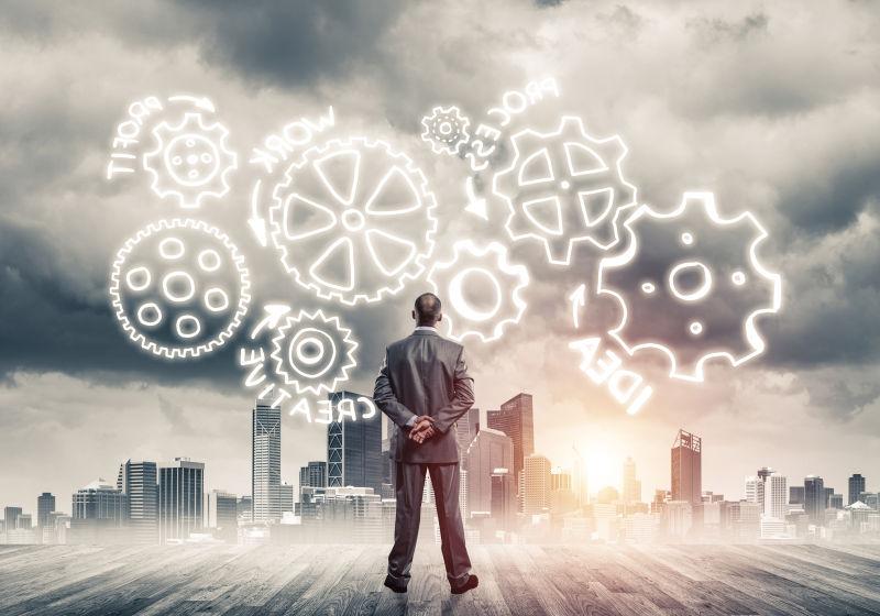 商人看现代城市与牵引齿轮机构