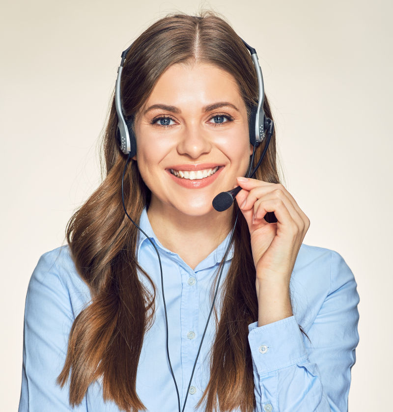 微笑呼叫中心女接线员