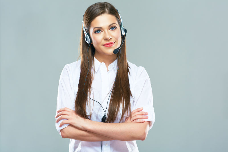 呼叫中心的美女商业客服