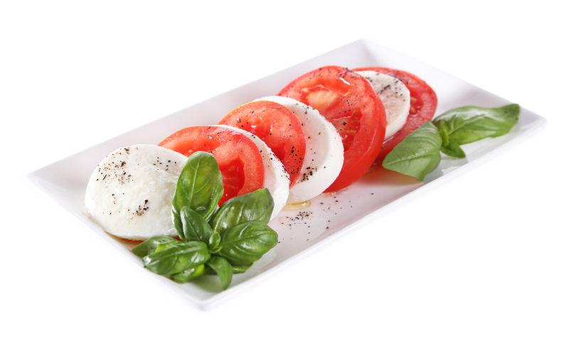 白色背景中的番茄美食