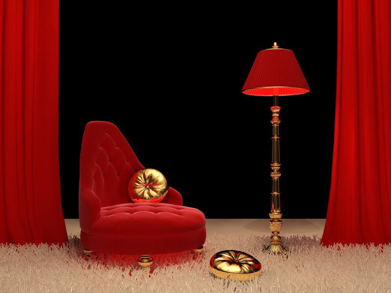 室内标准灯豪华扶手椅