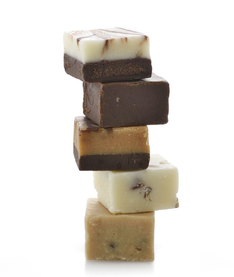 一堆巧克力软糖