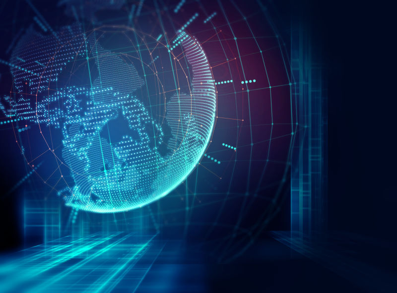 地球未来技术抽象背景