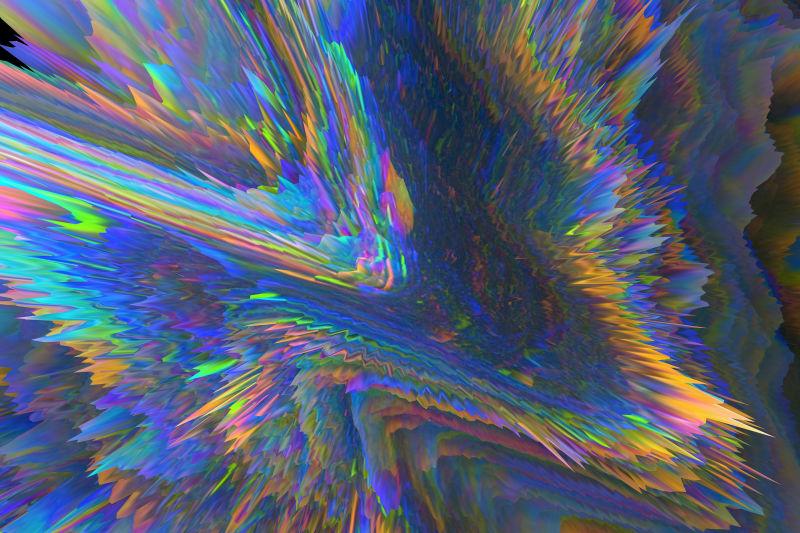 彩色3d抽象艺术背景