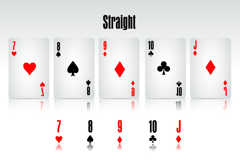 白色背景上的花色扑克