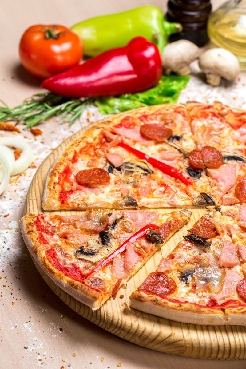 美味的海陆比萨饼