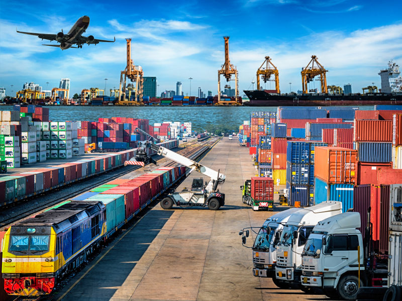 不同途径的货物运输