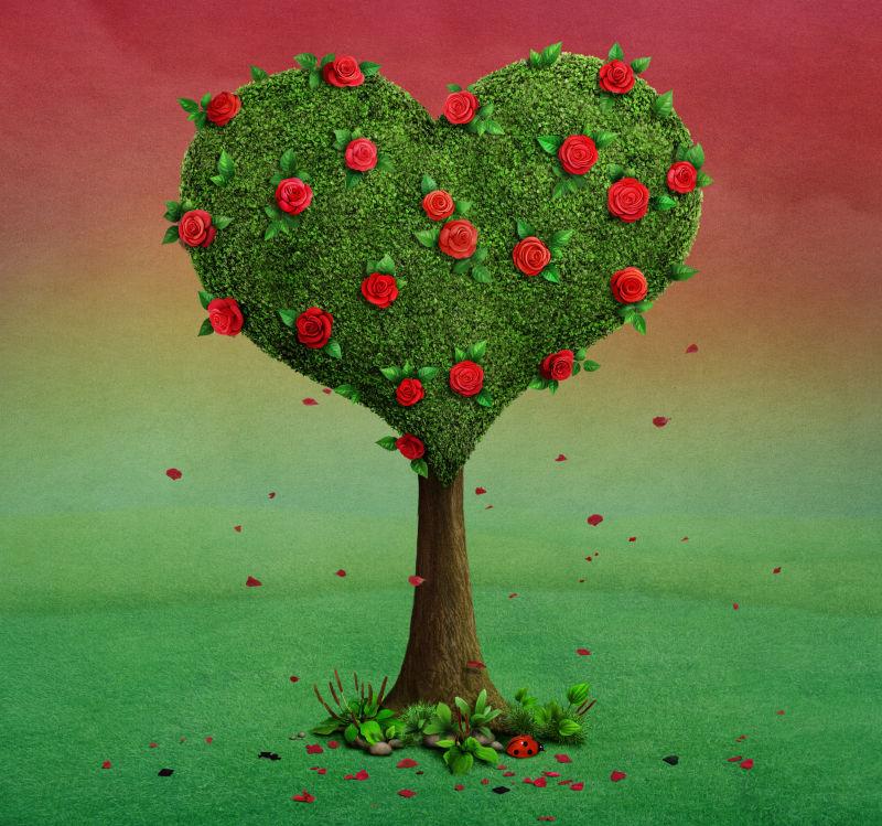 童话里的心形花树
