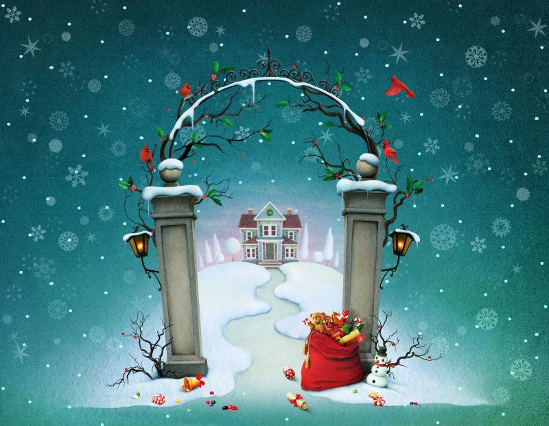 童话里的门和礼物房子