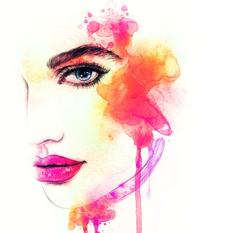 艺术效果的美女肖像