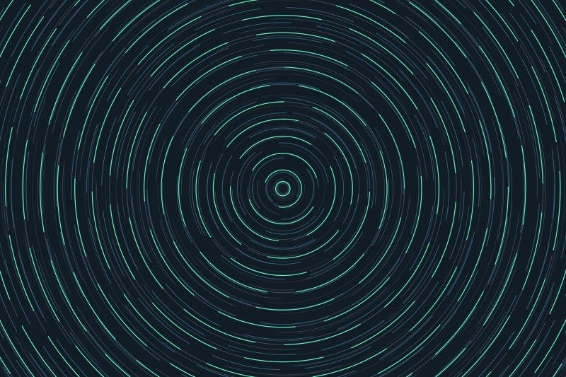 星空绕北极星和流星