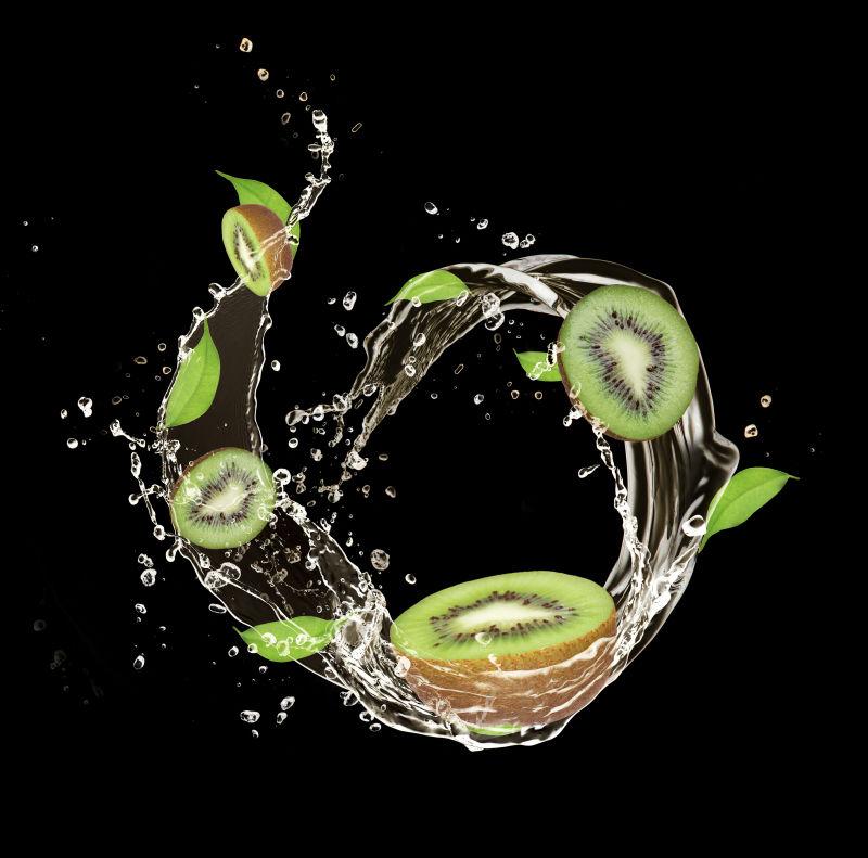 新鲜水果水溅