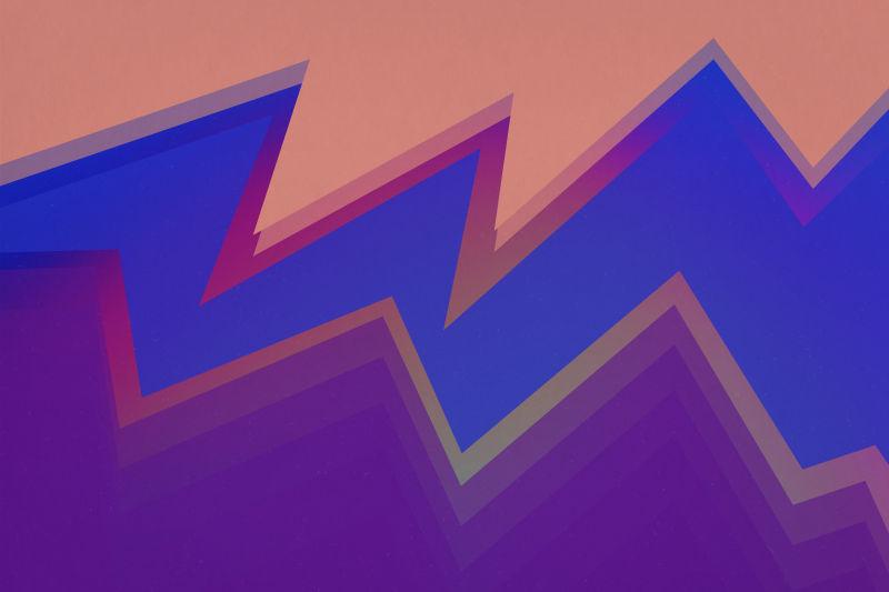 蓝色和紫色的锯齿形图案