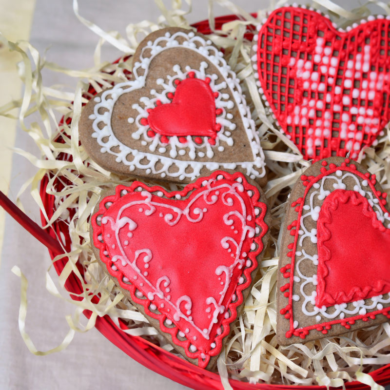 精致的爱心饼干