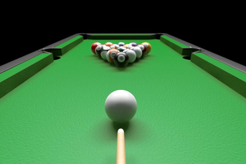 绿色台球桌