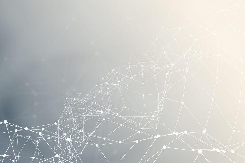 连接线和点的几何抽象背景