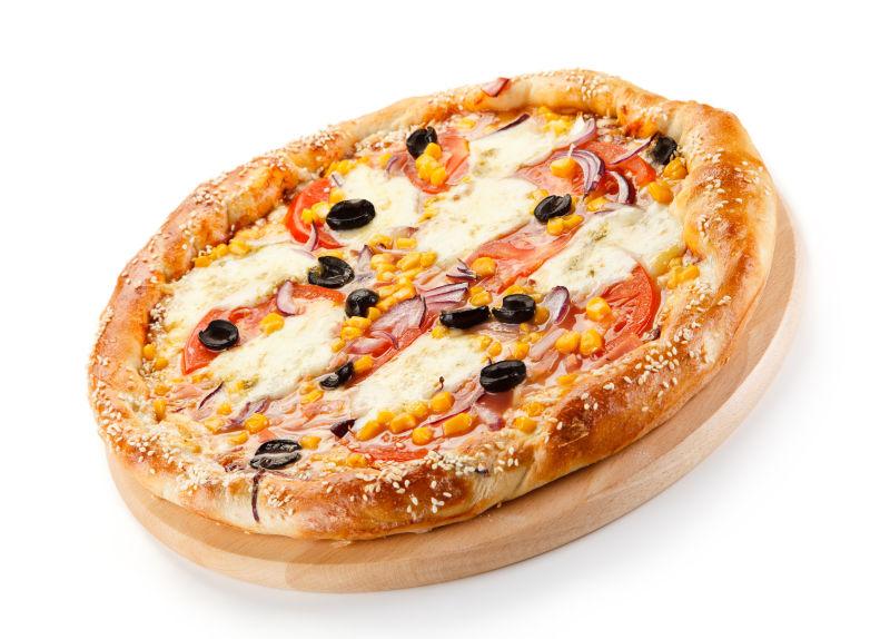 玉米橄榄素食比萨