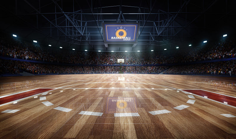 宽敞的NBA篮球场