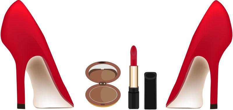 创意高跟鞋和彩妆