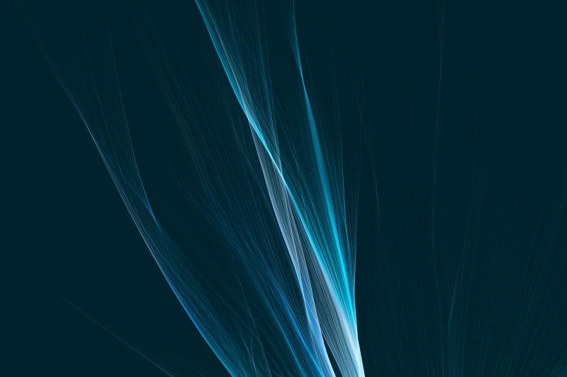 黑色背景下蓝色烟雾流动背景