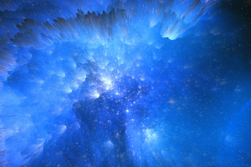 美丽的蓝色银河背景