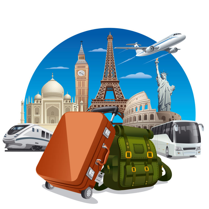 世界旅游和旅游概念