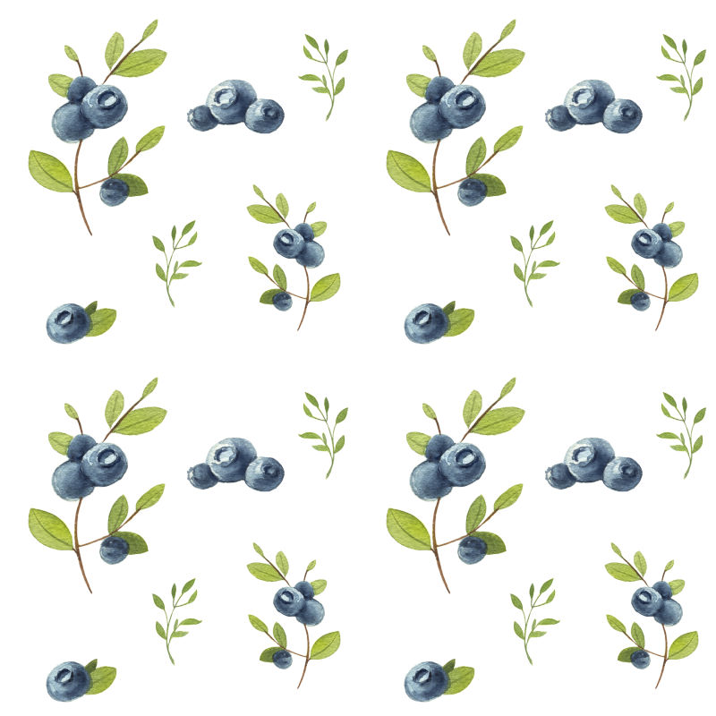 蓝莓背景矢量图