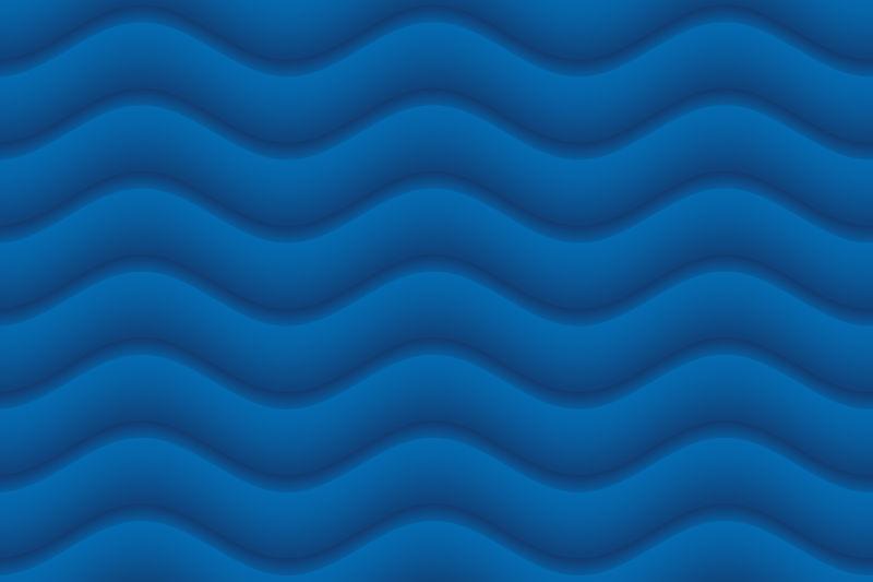 蓝色背景上的波浪纹理