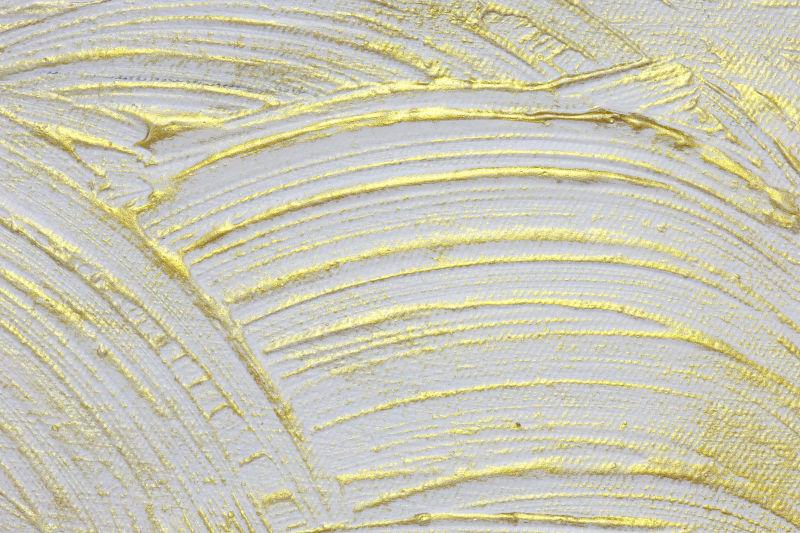 金色和白色相间的丙烯酸纹理画背景