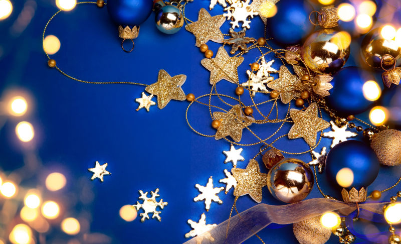 艺术圣诞卡和装饰品背景