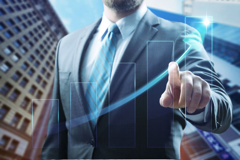 商人商业箭头向上概念