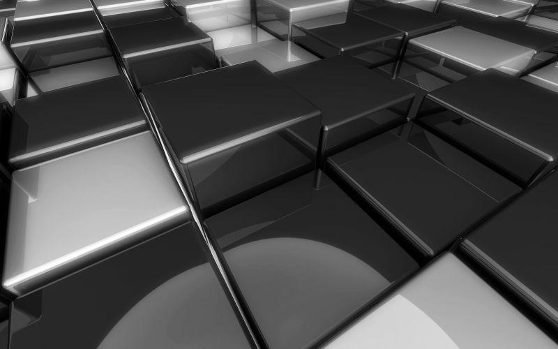 三维立方体体几何背景