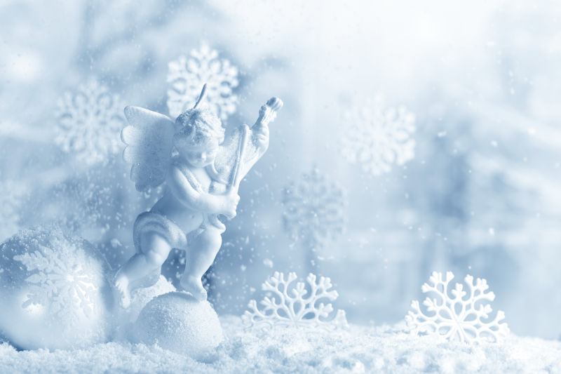 冬天爱神丘比特装饰