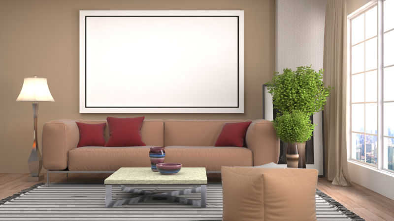 室内背景造型海报架